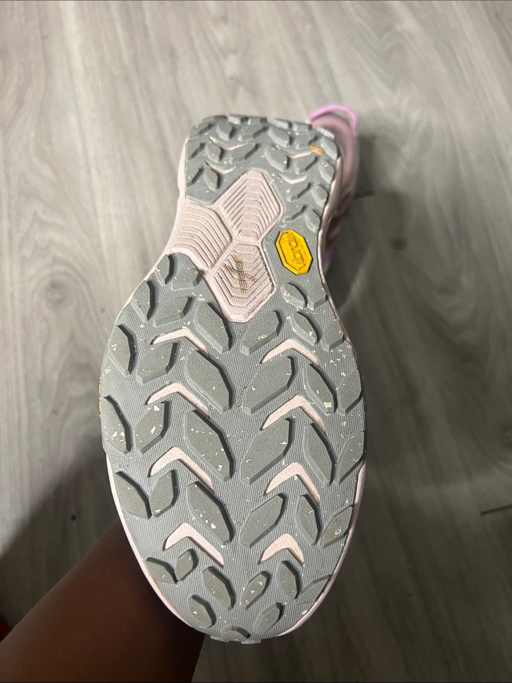 Hoka One One Women's Pale Pink Athletic Sneakers with Lavender Accents (8.5) - Picture 13 of 14